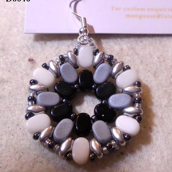Hexagonal bead earrings (customisable)