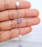 Dainty Purple Gemstone Bracelet, Freshwater Pearl & Lavender Aventurine - Image 2