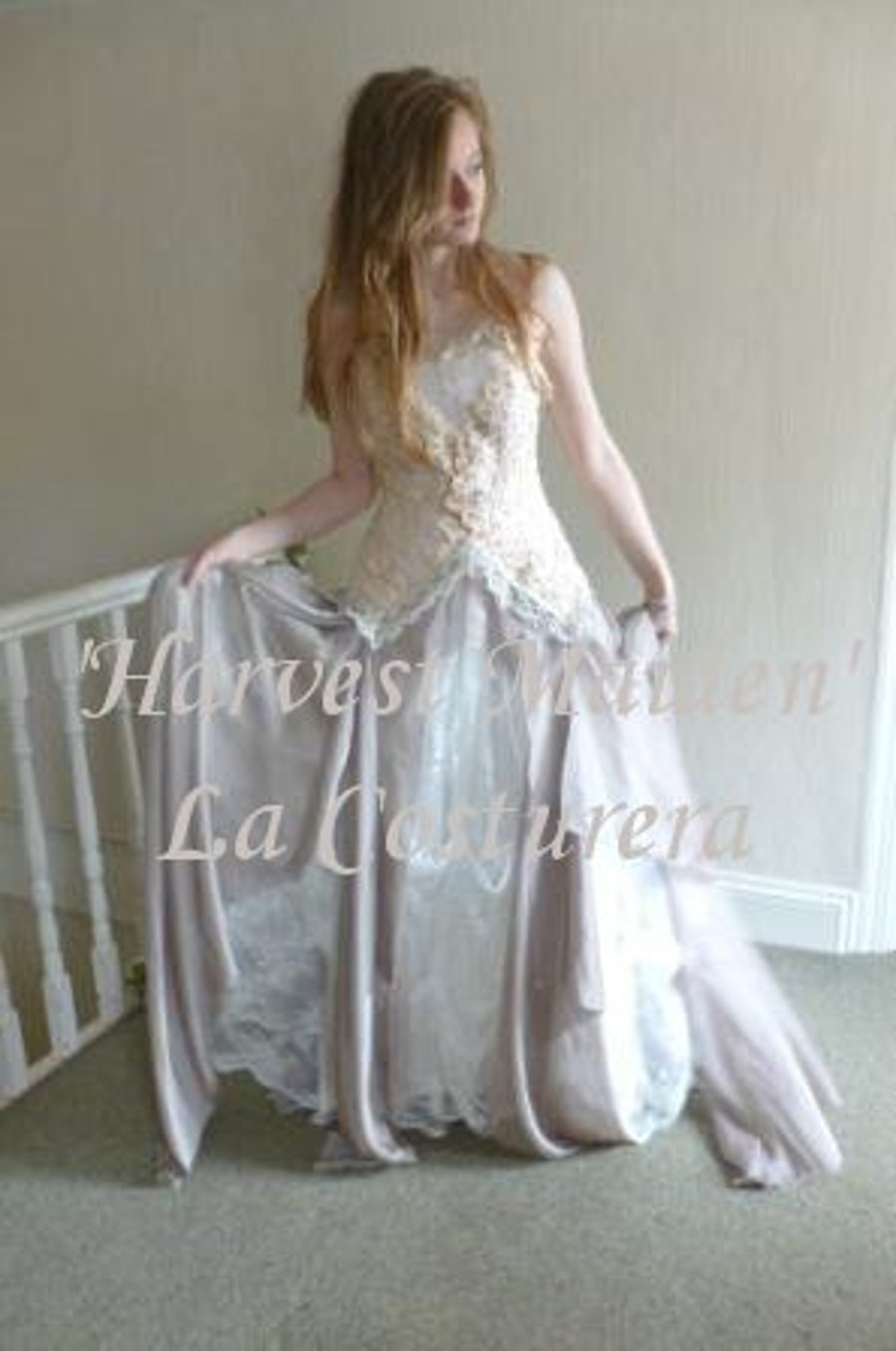 Harvest Maiden Custom Handmade Vintage Lace Bridal Gown