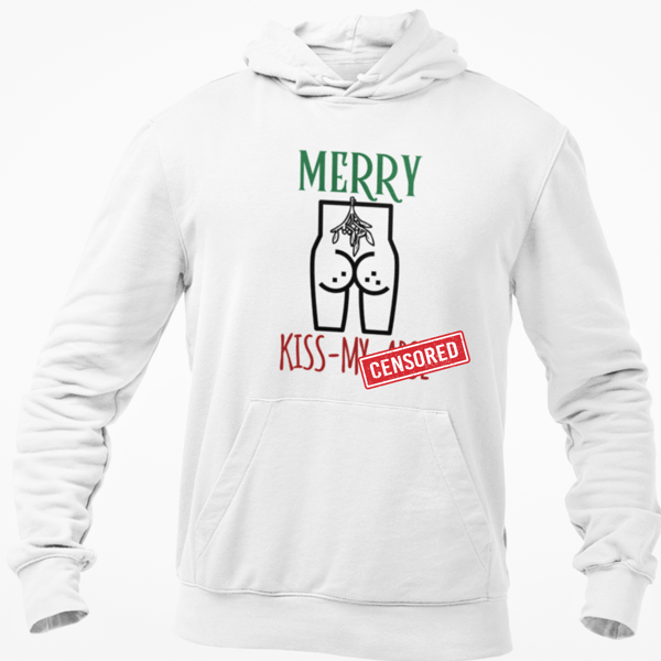 Merry Kiss My A... -.Funny Novelty Christmas HOODIE xmas gift