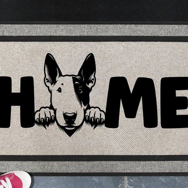 Bull Terrier Home Door Mat - All Weather Doormat - 45x70cm 