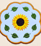 Sunflower Candle Coaster - Embroidered Floral Home Decor - Image 3