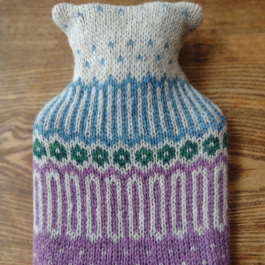 1L hot water bottle cover Purple