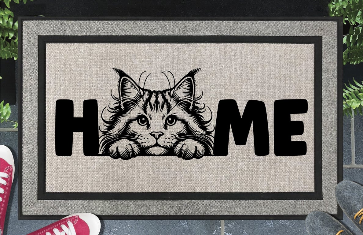 Maine Coon Home Door Mat No.6 - All Weather Doormat - 45x70cm 