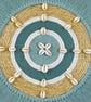 "Eluhlaza 6" Mint Green, Sisal & Shell Macrame Wall, Shelf & Console Table Decor - Image 7