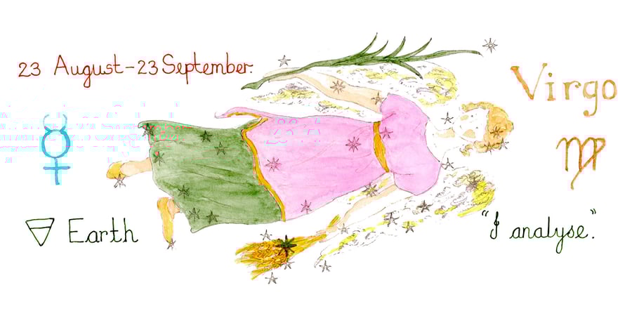 Astrology star sign Virgo print