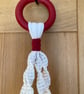 Summer seconds - Macrame plant holder made from up-cycled, white tee shirt - Image 5