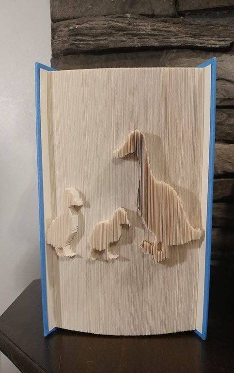 Duck Family CUT & FOLD Book Folding Pattern - EMAILED PDF PATTERN