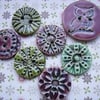 7 cute ceramic buttons