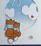 Husband Christmas Card - Foxes with Cloudy Sky - Image 9