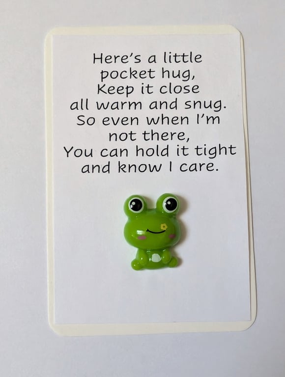 Pocket hugs - green frogs