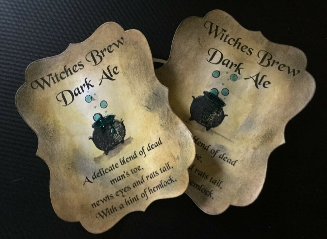 'Witches Brew' Halloween Bottle Stickers - Set of 8