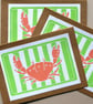 Seaside Stripes Crab Card - Image 1