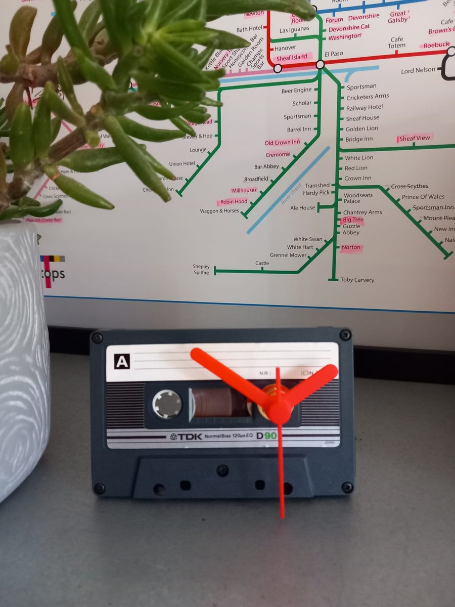 Personalized Cassette Tape Desk Clock, 1980s Mixtape, Man Cave Decor