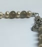 Limited Edition Moonstone & Freshwater Pearl Bracelet Handmade Silver Tone - Image 6