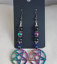 Mistress of the Dark Arts Pentacle Earrings - Gun Metal Tone Ear Wires. - Image 6