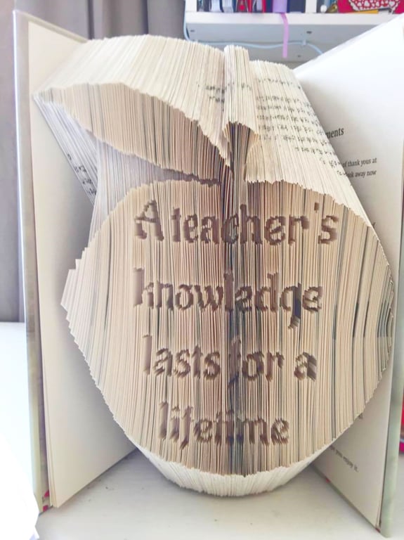 Teacher Apple COMBI Book Folding Pattern - EMAILED PDF PATTERN