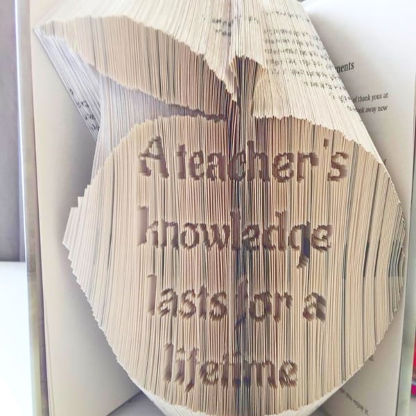 Teacher Apple COMBI Book Folding Pattern - EMAILED PDF PATTERN