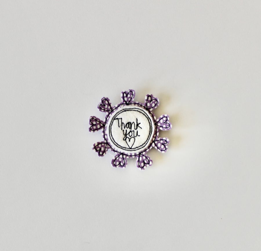 'Thank you' - Handmade Magnet