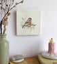 Bullfinch and Blossom Ceramic Tile Wall Art