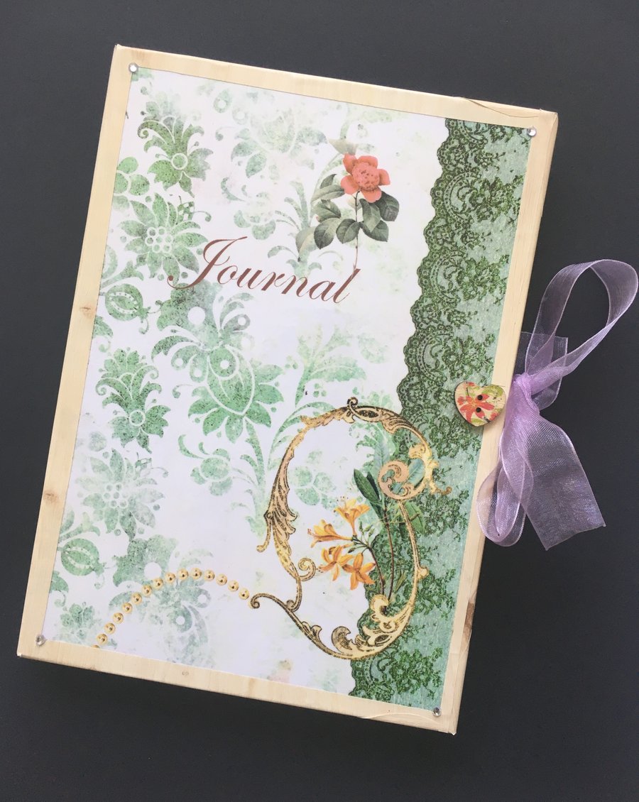 Handmade Custom Botanical Scrapbook Junk Journal A5 