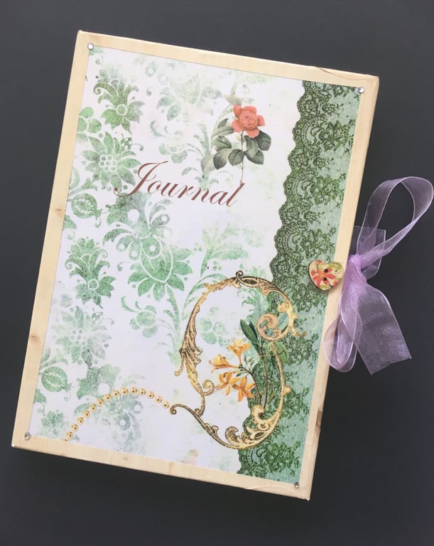 Handmade Custom Botanical Scrapbook Junk Journal A5 
