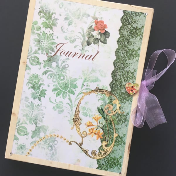 Handmade Custom Botanical Scrapbook Junk Journal A5 