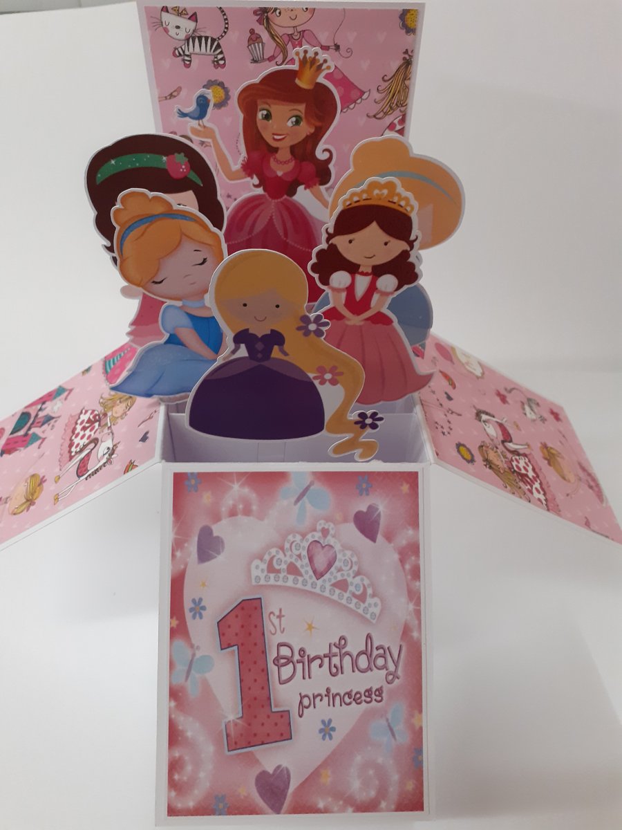 Girls Princess 1st Birthday Card