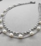 3 Layer Stainless Steel Necklace With Cultured Pearls - Image 9