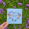 'Hummingbird hawk-moths & Lavender heart', Valentine's day, Love, Wedding