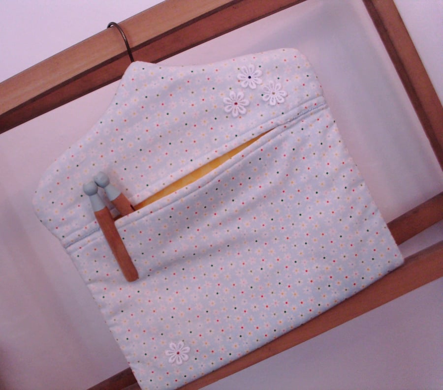 Peg bag, laundry bag, clothes pin bag, fabric peg bag, washing bag