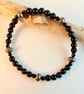 Black Onyx And Pyrite Bracelet For A Larger Wrist Size - Image 2