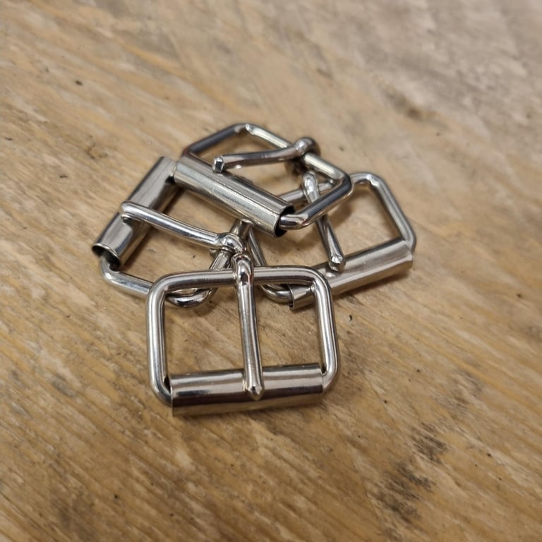 25mm1" Roller Belt Buckles Silver Nickle X4