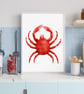 Cornish King Crab A4 Art Print - Cornwall Art Print - Image 2
