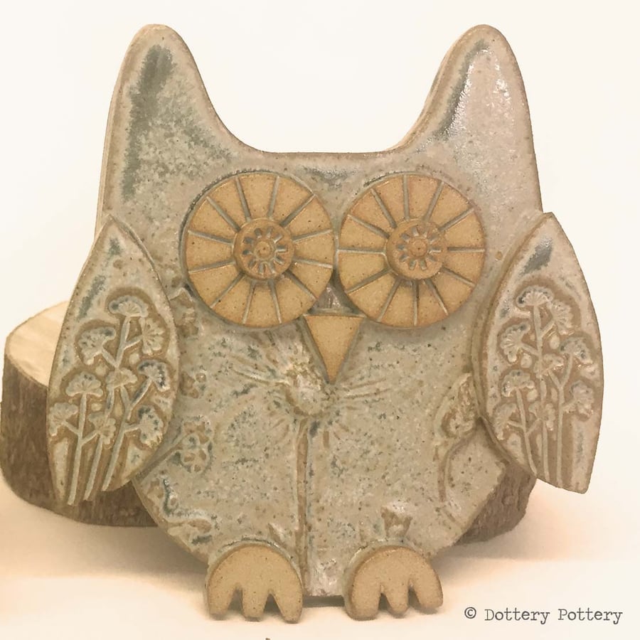 Pottery Owl hanging decoration Ceramic Owl