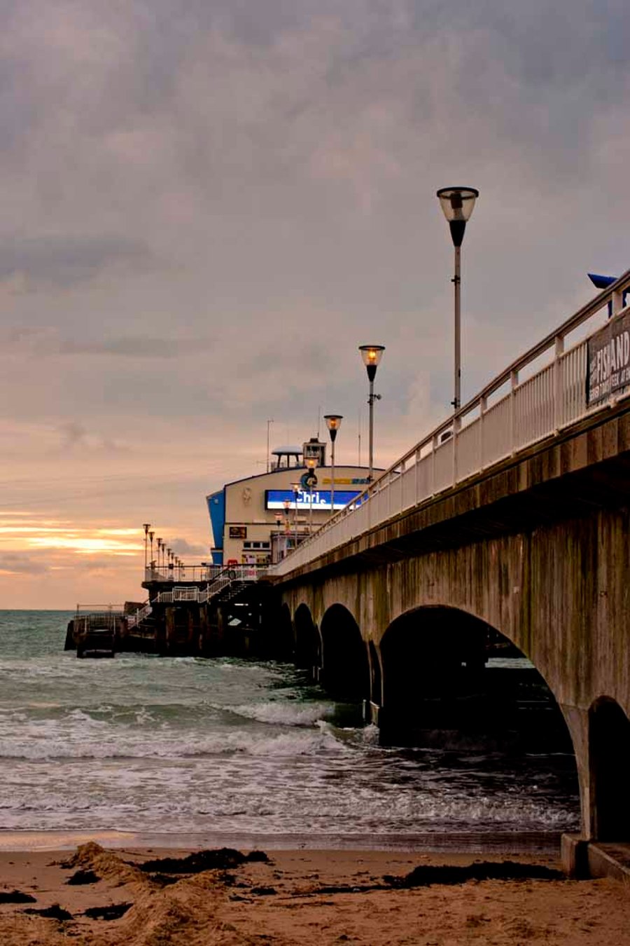Bournemouth Pier And Beach Dorset England Photograph Print