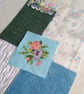Rose Garden Large Slow Stitching kit - Embroidered Basket with vintage textiles - Image 8