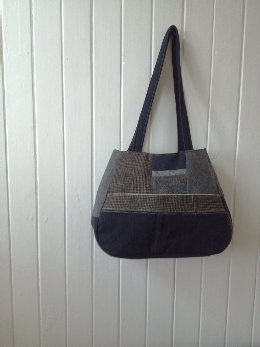 Ethel Upcycled Patchwork Hand or Shoulder Bag