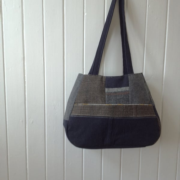 Ethel Upcycled Patchwork Hand or Shoulder Bag