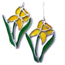 Daffodil Suncatcher Stained Glass Handmade Spring Flower 