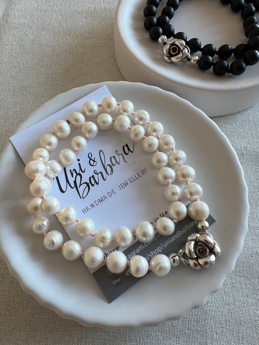 Elegant Handmade Frshwater Pearl Bead Necklace Folksy