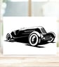 Vintage Car Greetings Card: Pen and Ink Illustration (414) - Image 2