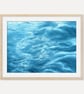 Turquoise Gentle Waves Fine Art Print, Coastal Watercolor Wall Art, Ocean Decor
