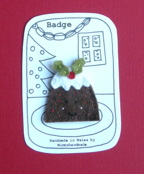 Christmas pudding badge