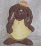Ceramic Hand Painted Animal Bunny Rabbit Figurine Ornament Decoration. - Image 1