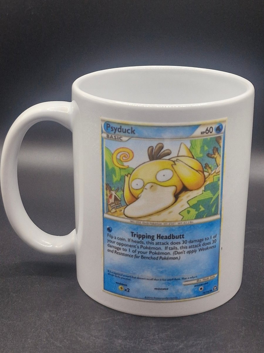 New Psyduck Mug Pokemon Trading Card Fan Art