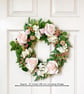 Handmade Blush Rose Door Wreath - Artificial Floral Wreath - Image 7