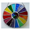 Summer Solstice Rainbow Burst Suncatcher Stained Glass Handmade 027