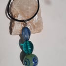 Handmade Glass Bead Pendant Necklace