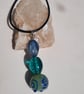 Handmade Glass Bead Pendant Necklace